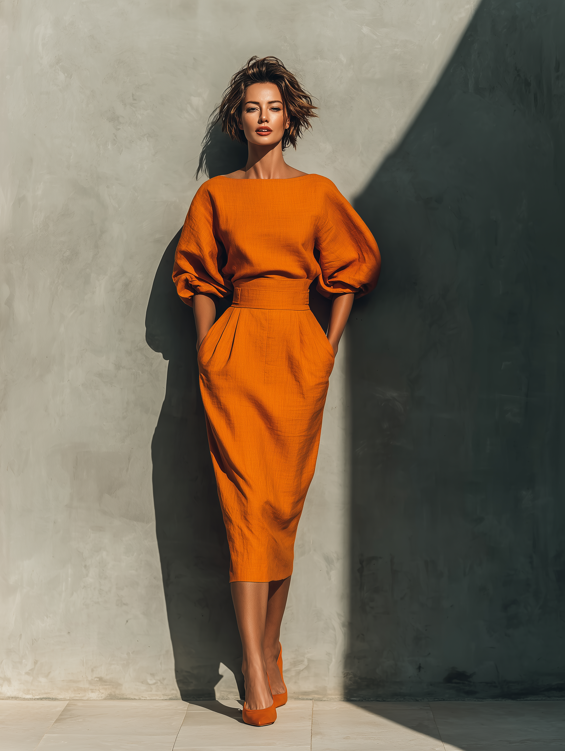 Lucia | Two-Piece Top & Midi Skirt Set