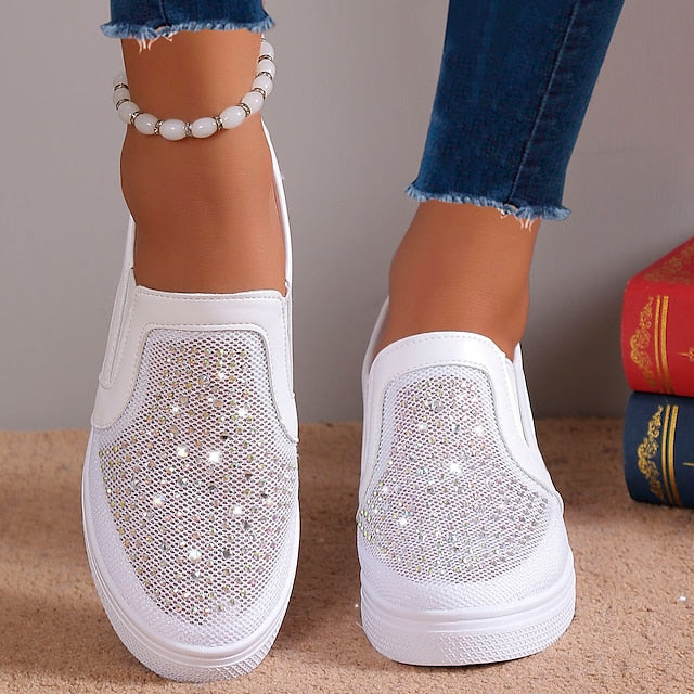 Celeste | Crystal Embellished Sparkle Sneakers