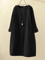 Eloise | Relaxed Corduroy Midi Dress
