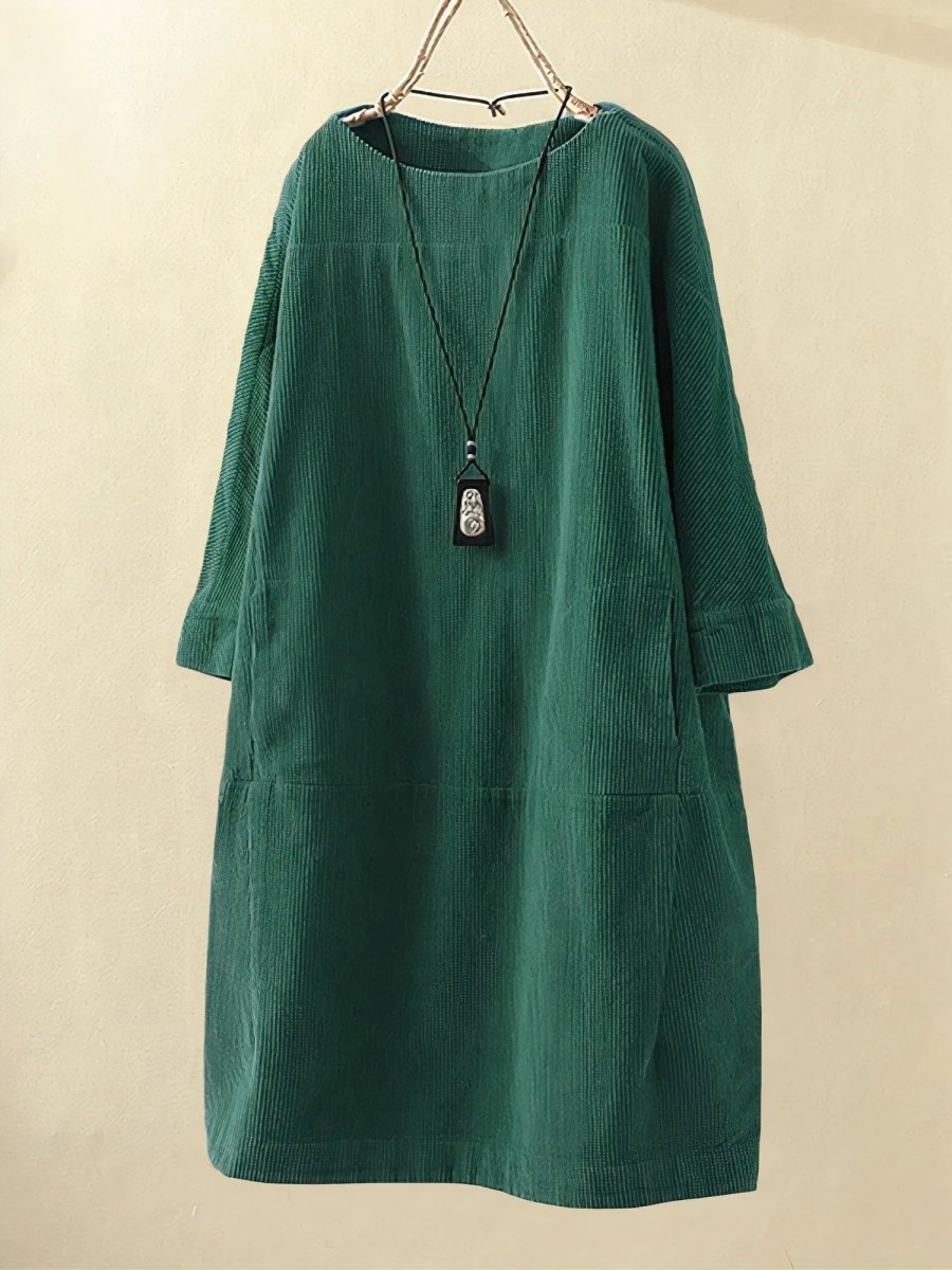 Eloise | Relaxed Corduroy Midi Dress