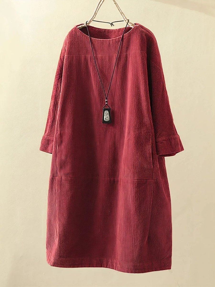 Eloise | Relaxed Corduroy Midi Dress