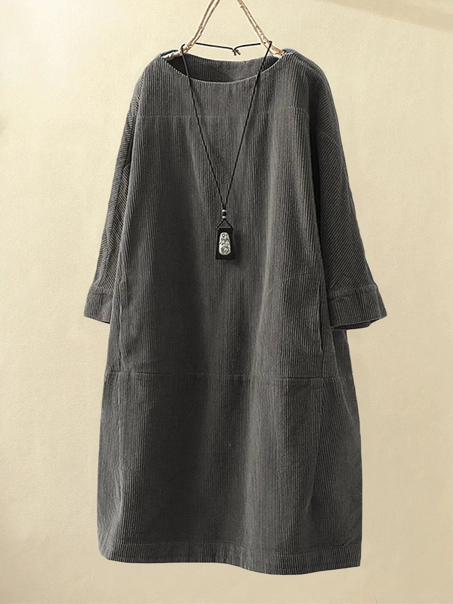 Eloise | Relaxed Corduroy Midi Dress