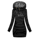Vivienne | Heartbeat Turtleneck Hoodie Dress