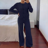 Céleste | Cozy Knit Wide-Leg Two-Piece Set