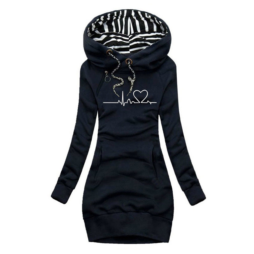 Vivienne | Heartbeat Turtleneck Hoodie Dress