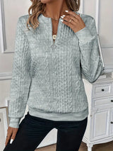 Céleste | Elegant Quarter-Zip Knit Sweater