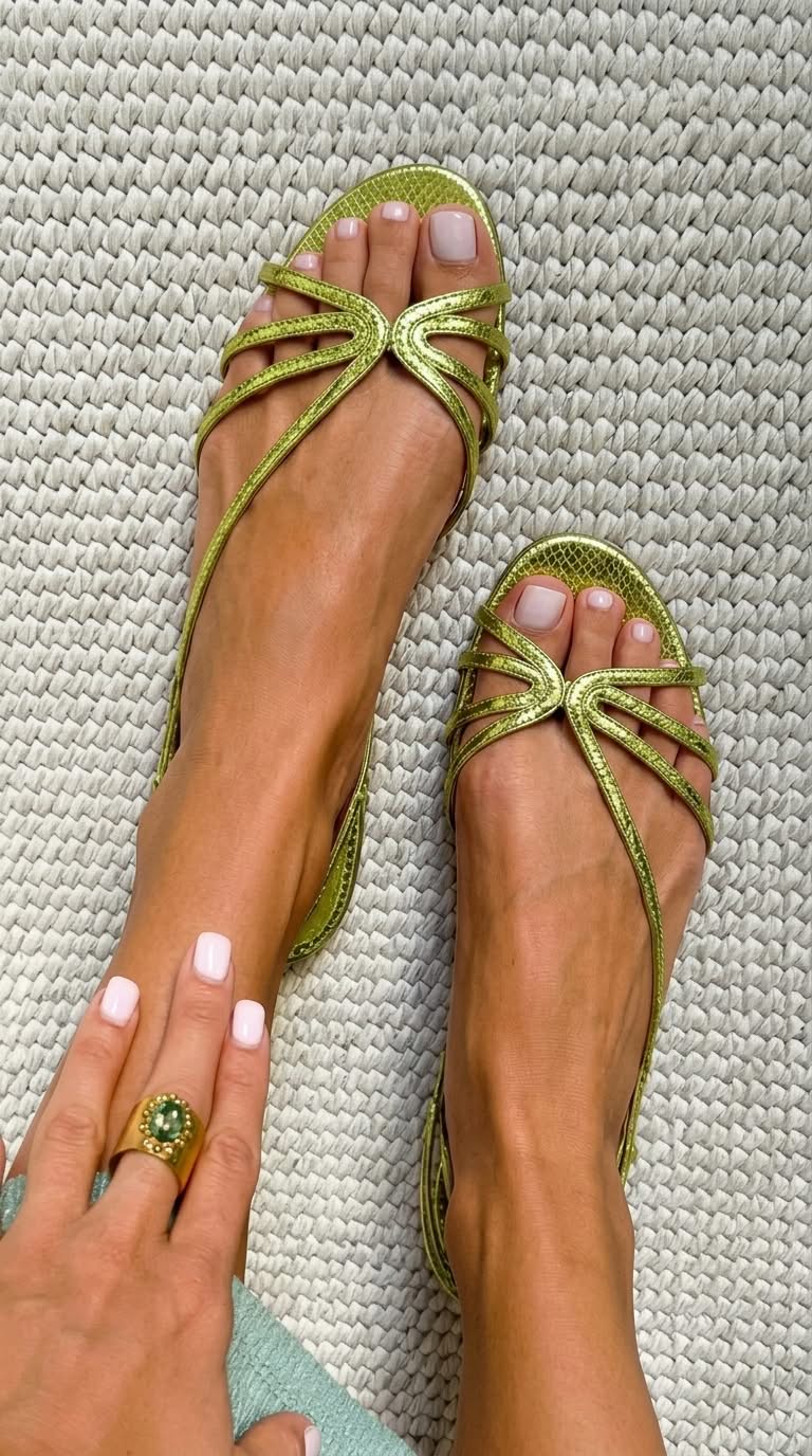 Haisley | Golden Summer Sandals