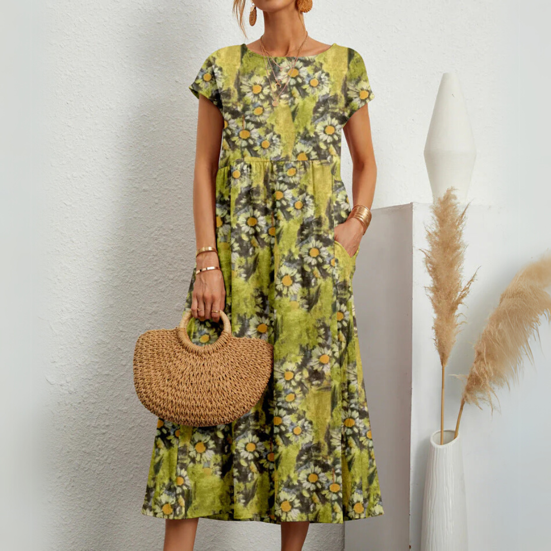 Céleste | Breezy Floral Midi Dress