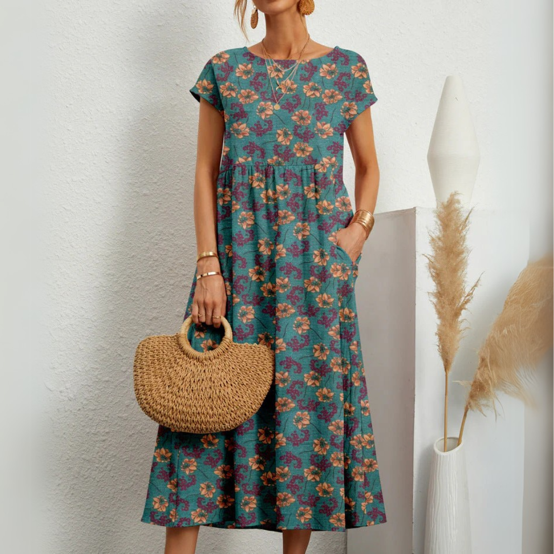 Céleste | Breezy Floral Midi Dress