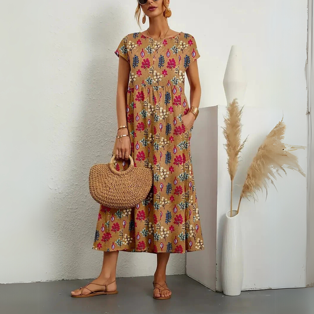 Céleste | Breezy Floral Midi Dress