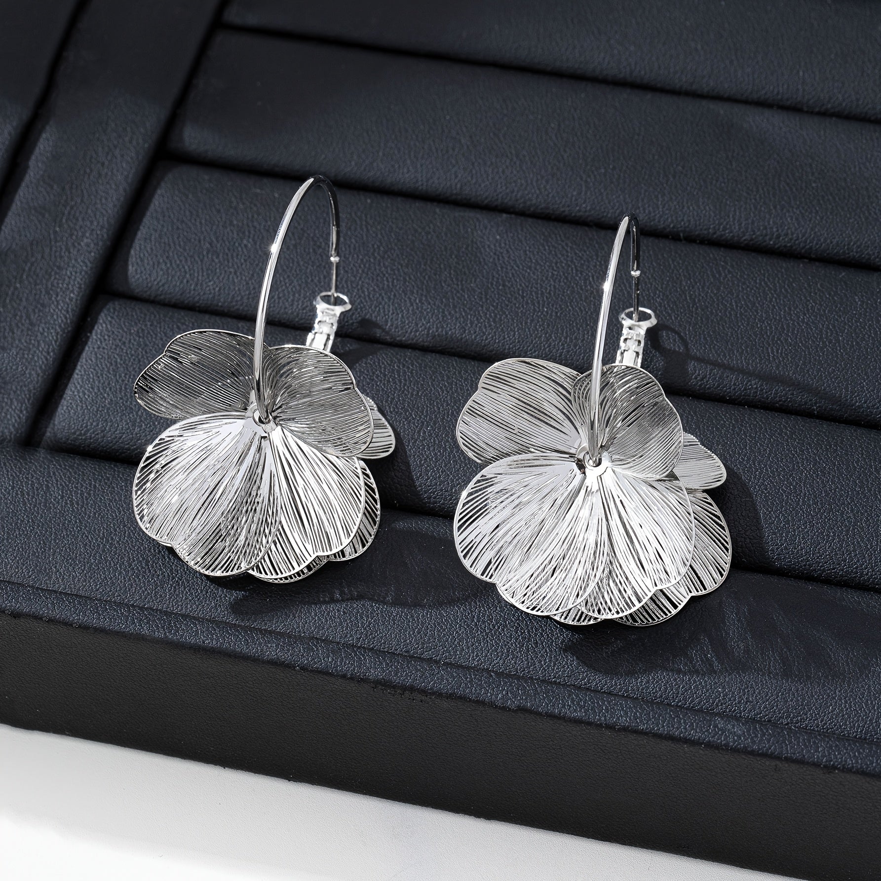 Eden | Bold Hollow Gold Drop Earrings