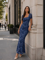 Montana | Floral Square Neck Mermaid Maxi Dress