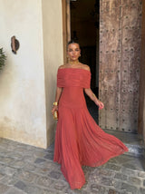 Zuriel | Linen-Silk Midi Dress