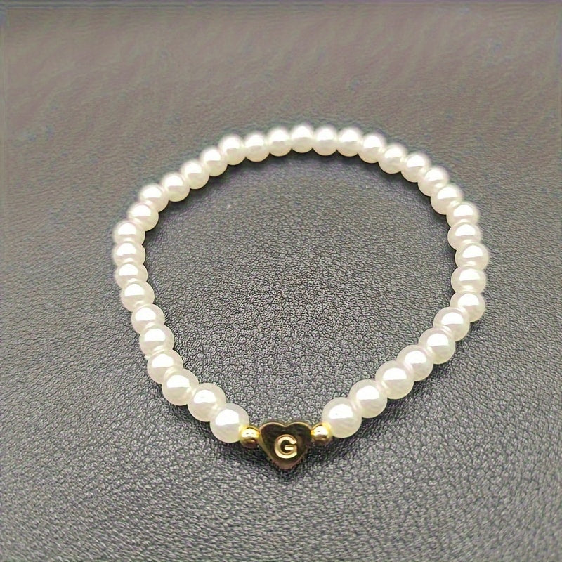 Jocelyn | Initial Heart Charm Bracelet