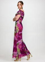 Rylee | Off-Shoulder Floral Mesh Dress