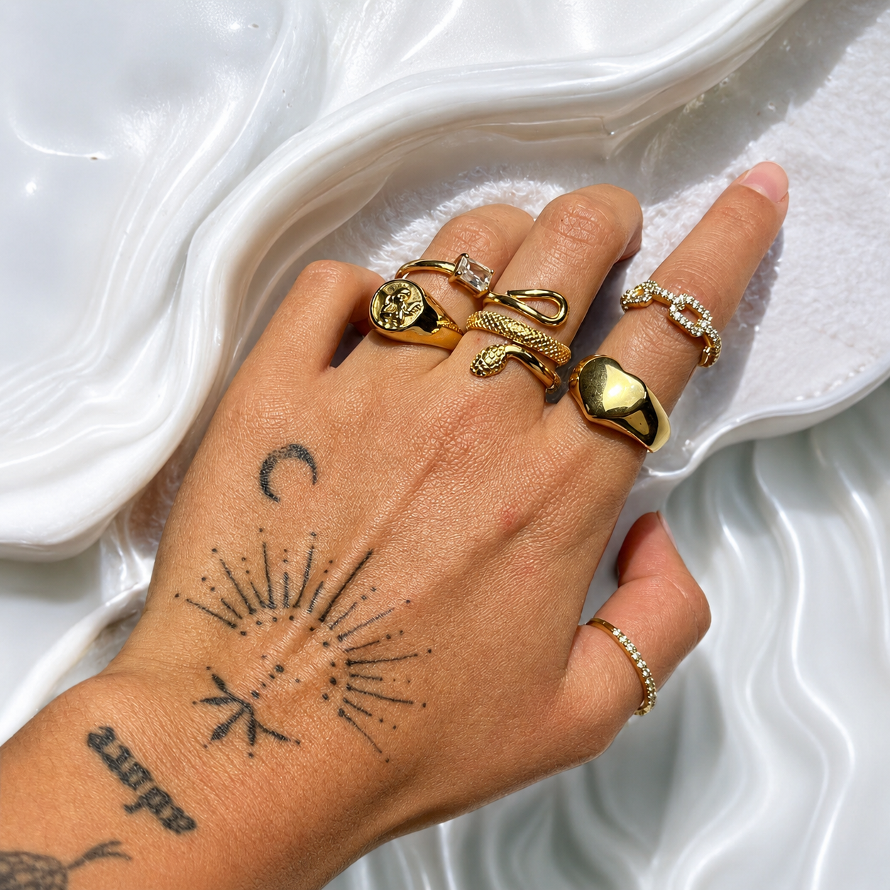 Karyl | Adjustable CZ Statement Ring