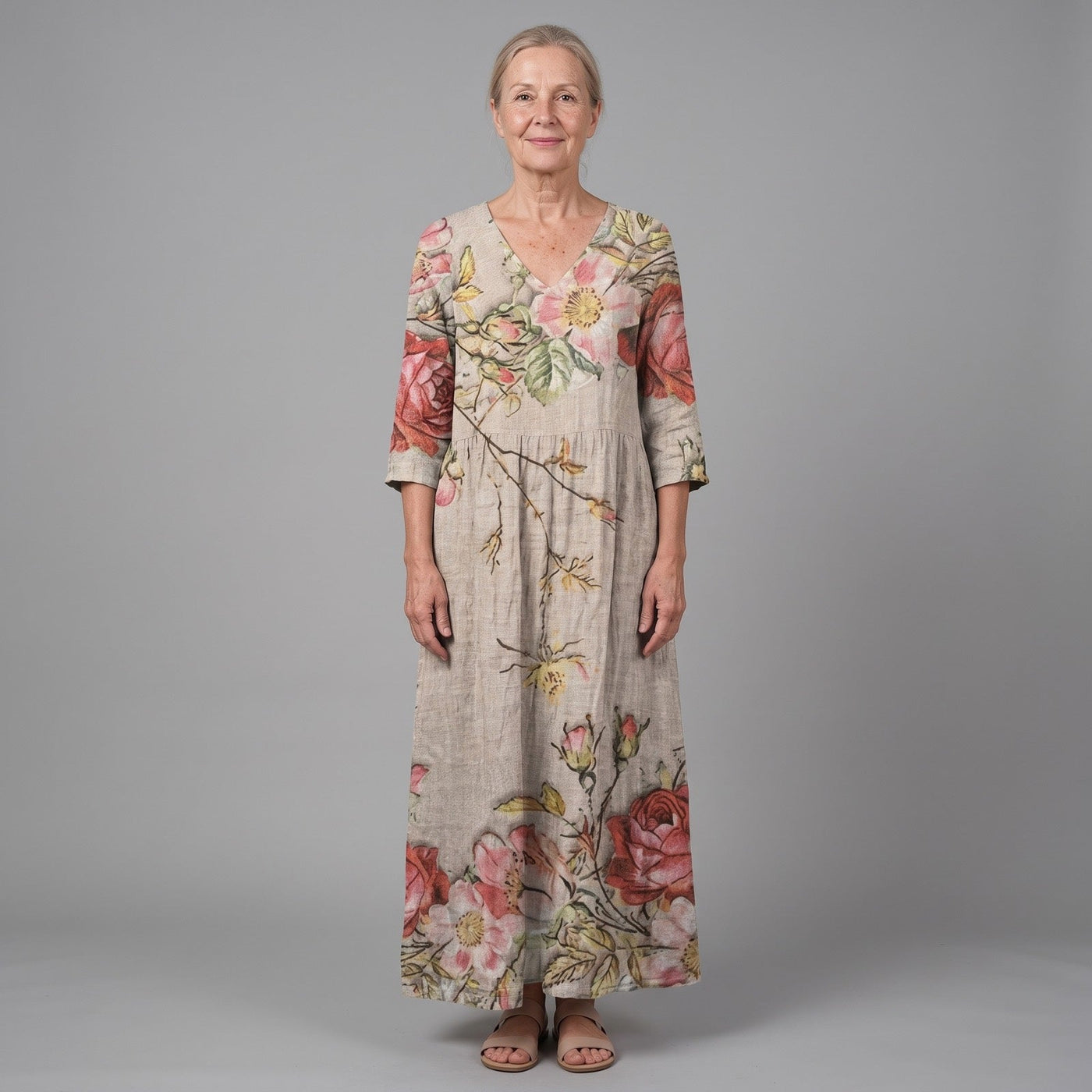 Polly | Floral Summer Midi Dress
