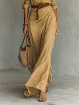Alma | Shirt Dress Camel with Belt