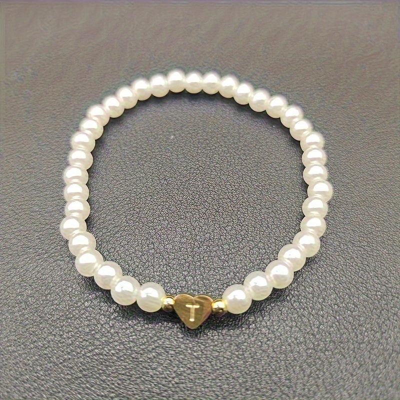 Jocelyn | Initial Heart Charm Bracelet