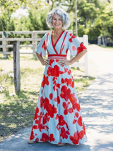 Wilder | V-Neck Floral Maxi Dress