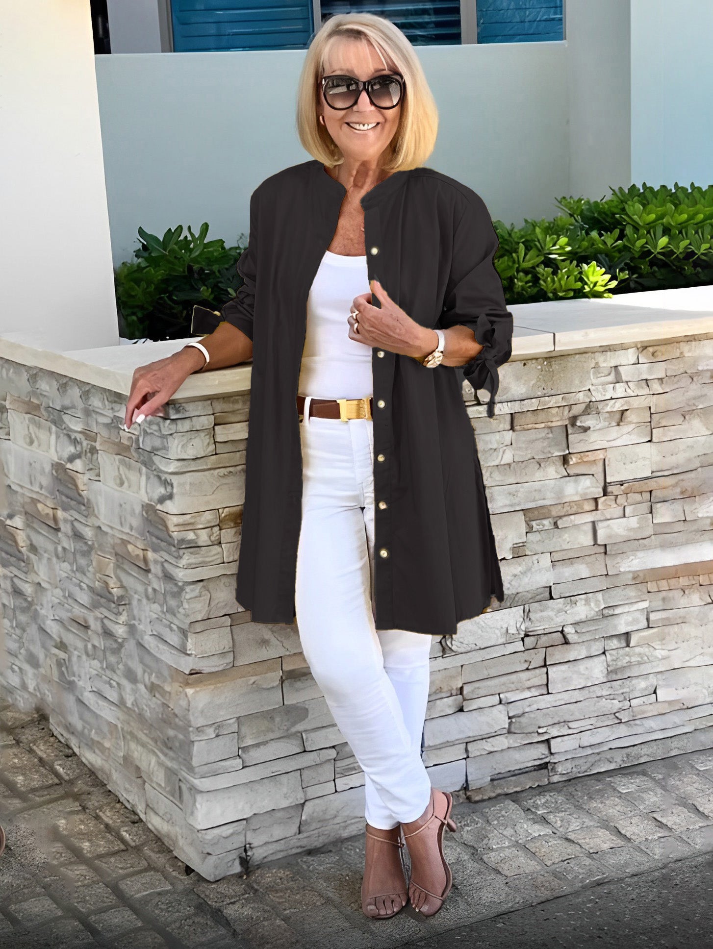 Célina | Classy Long Shirt Jacket