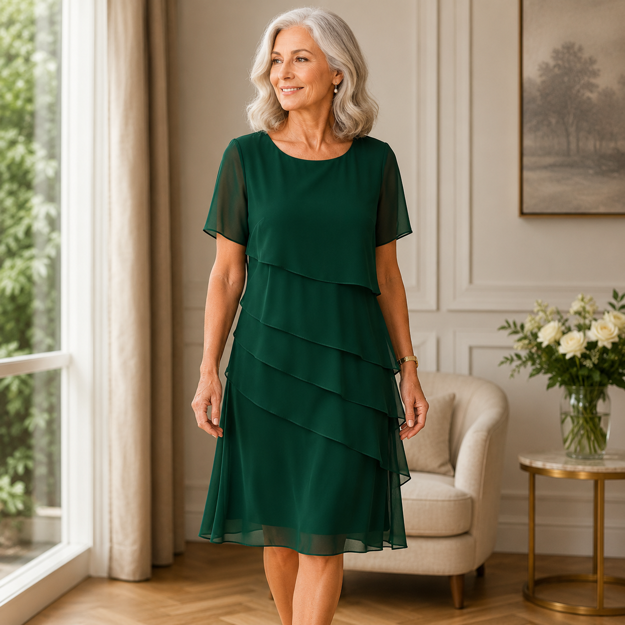Marlow | Elegant Ruffle Tiered Dress
