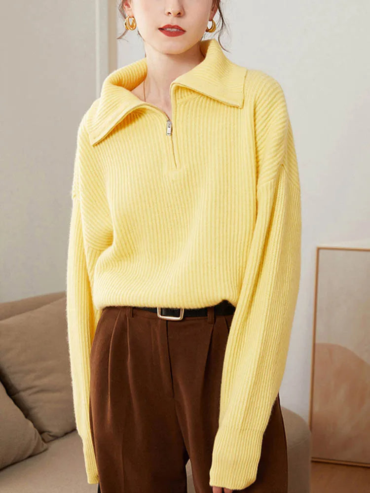 Céleste | Cozy Half-Zip Knit Sweater