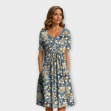 Katie | Graceful Floral Midi Dress