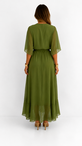Leanna | Chiffon Wrap Maxi Dress