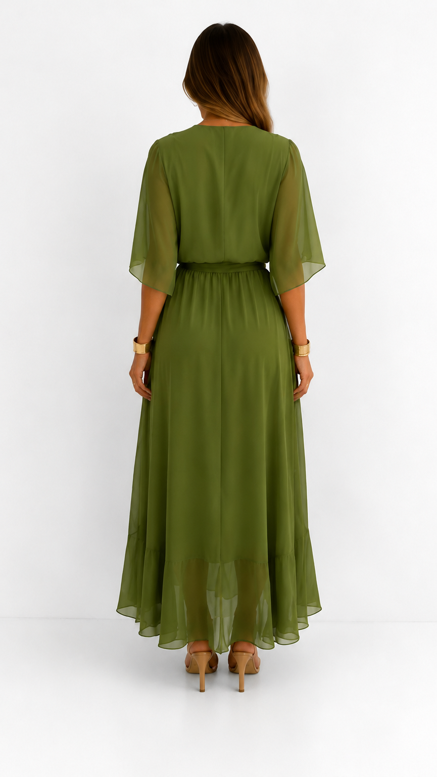 Leanna | Chiffon Wrap Maxi Dress