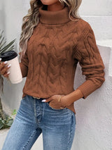 Céleste | Cable Knit Turtleneck Sweater