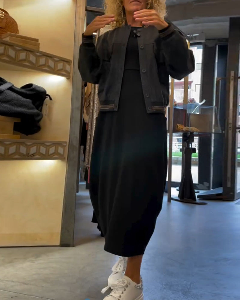 Céleste | A-Line Midi Dress Autumn Chic