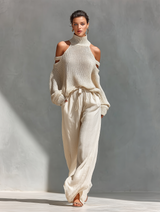 Elizabeth | Knit Top & Flowy Pant Set