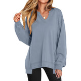 Camille | Oversized V-Neck Lightweight Sweatshirt