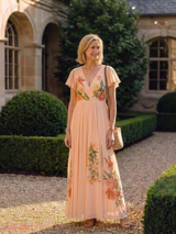 Franchesca | V-Neck Pleated Maxi Dress