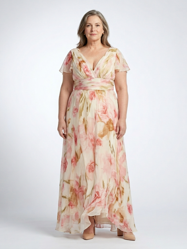 Imogen | V-Neck Floral Maxi Dress