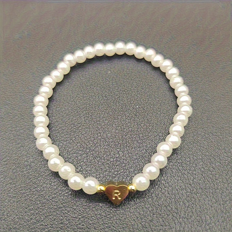 Jocelyn | Initial Heart Charm Bracelet