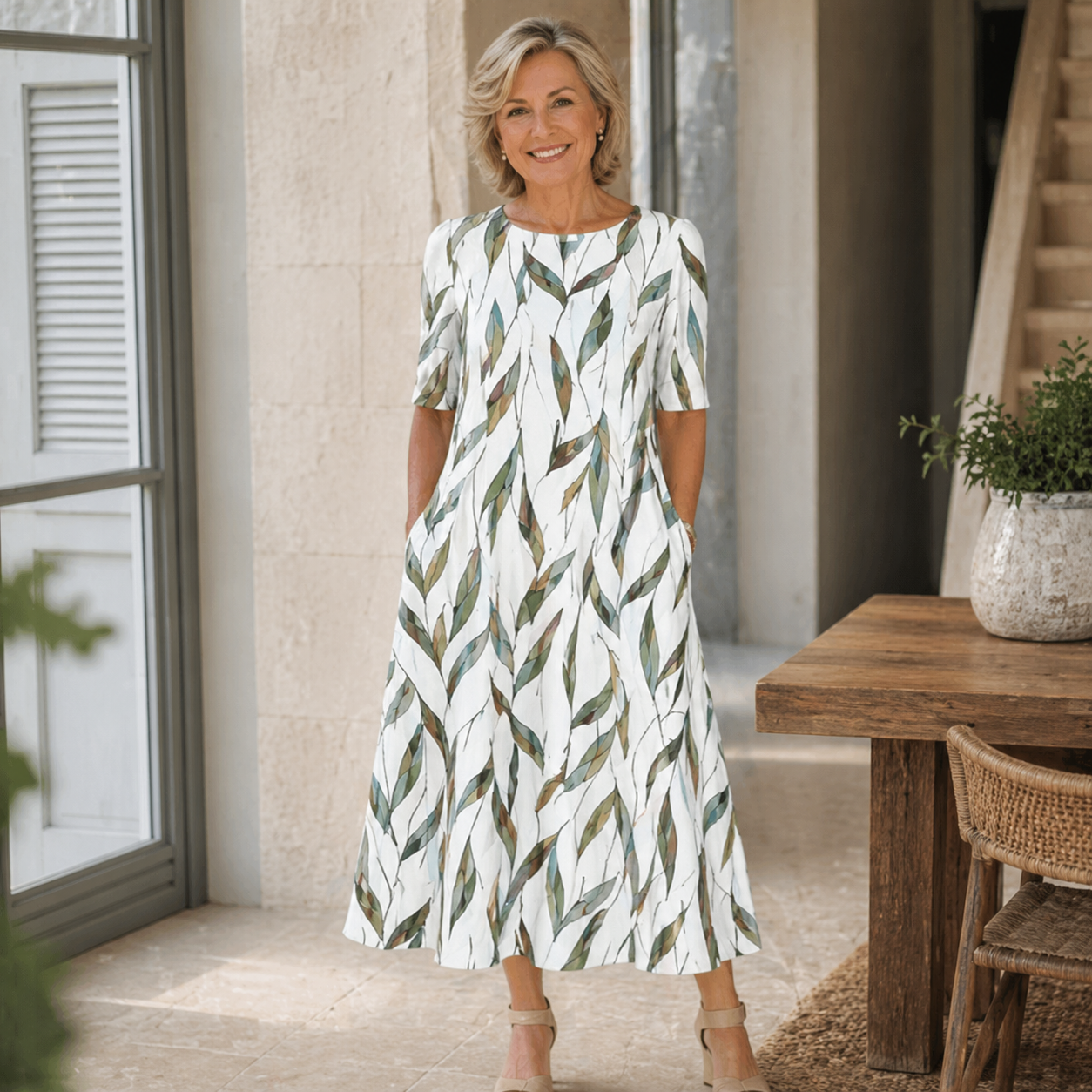Anthea | Effortless Floral Midi Dress