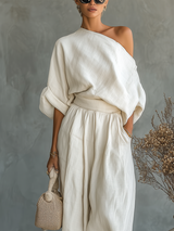 Laney | Oversize Knit Set in Off-White