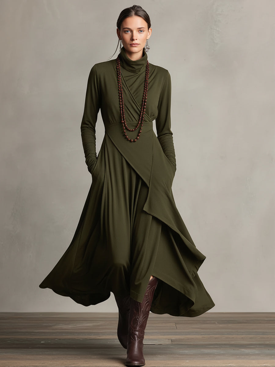 Felisa | Asymmetric Long-Sleeve Dress