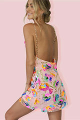 Uma | Open-Back Sequin Mini Dress