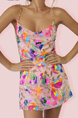 Uma | Open-Back Sequin Mini Dress