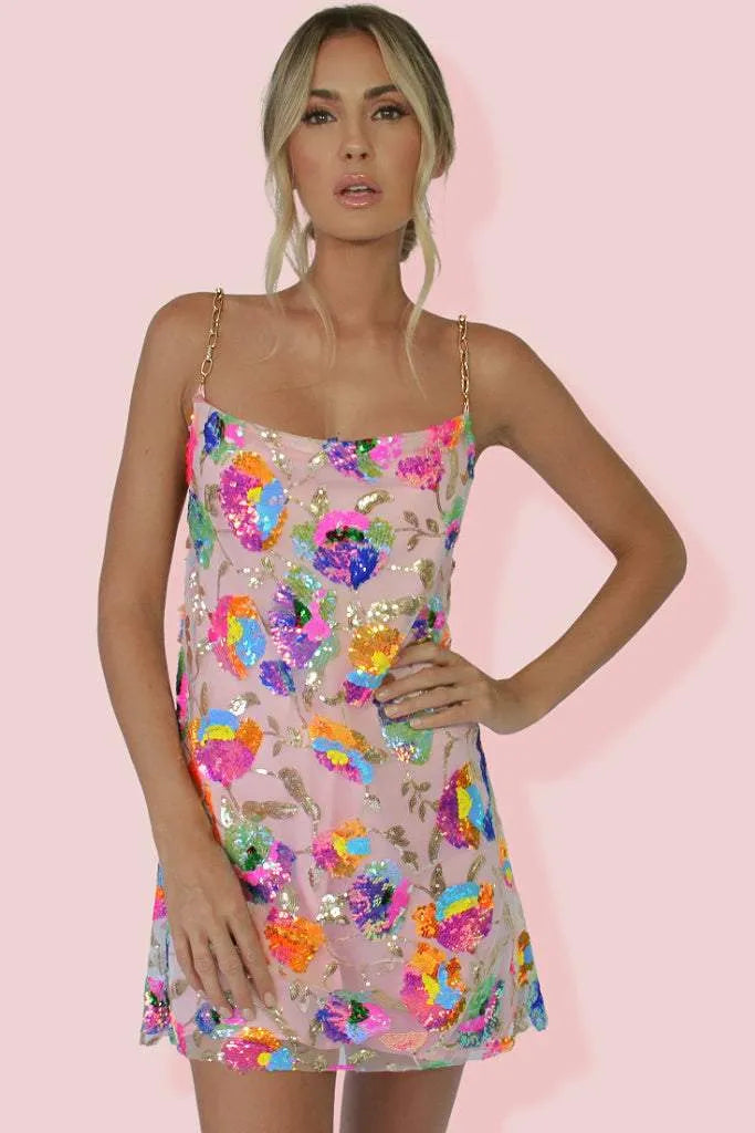 Uma | Open-Back Sequin Mini Dress