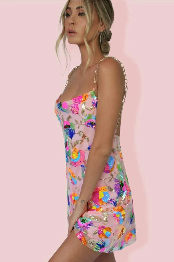 Uma | Open-Back Sequin Mini Dress