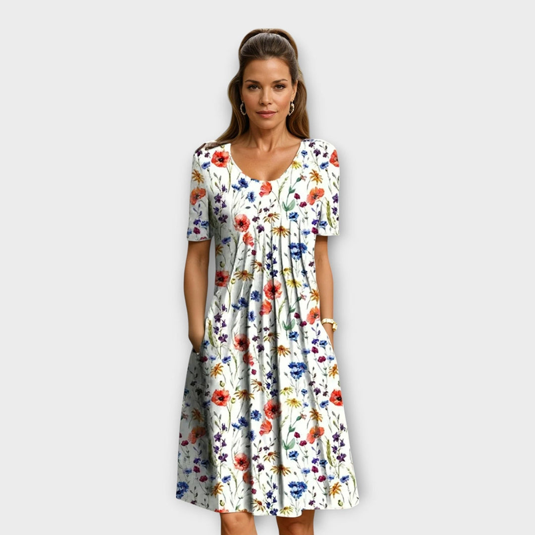Renate | Graceful Floral Midi Dress