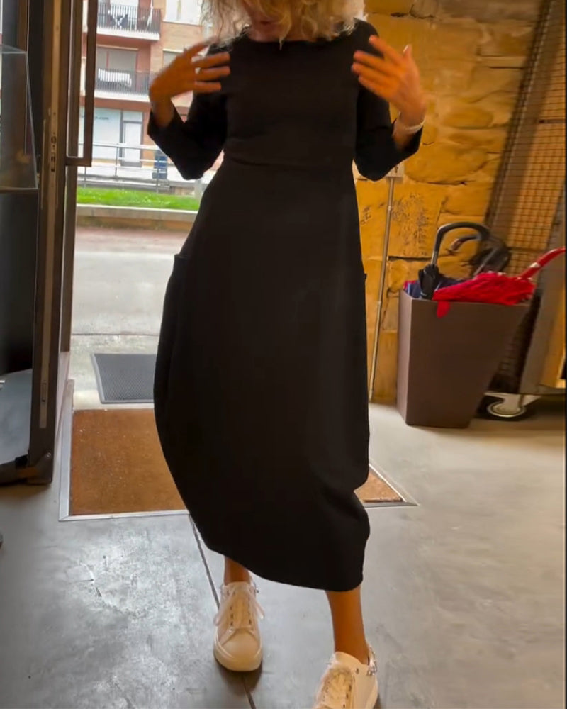 Céleste | A-Line Midi Dress Autumn Chic