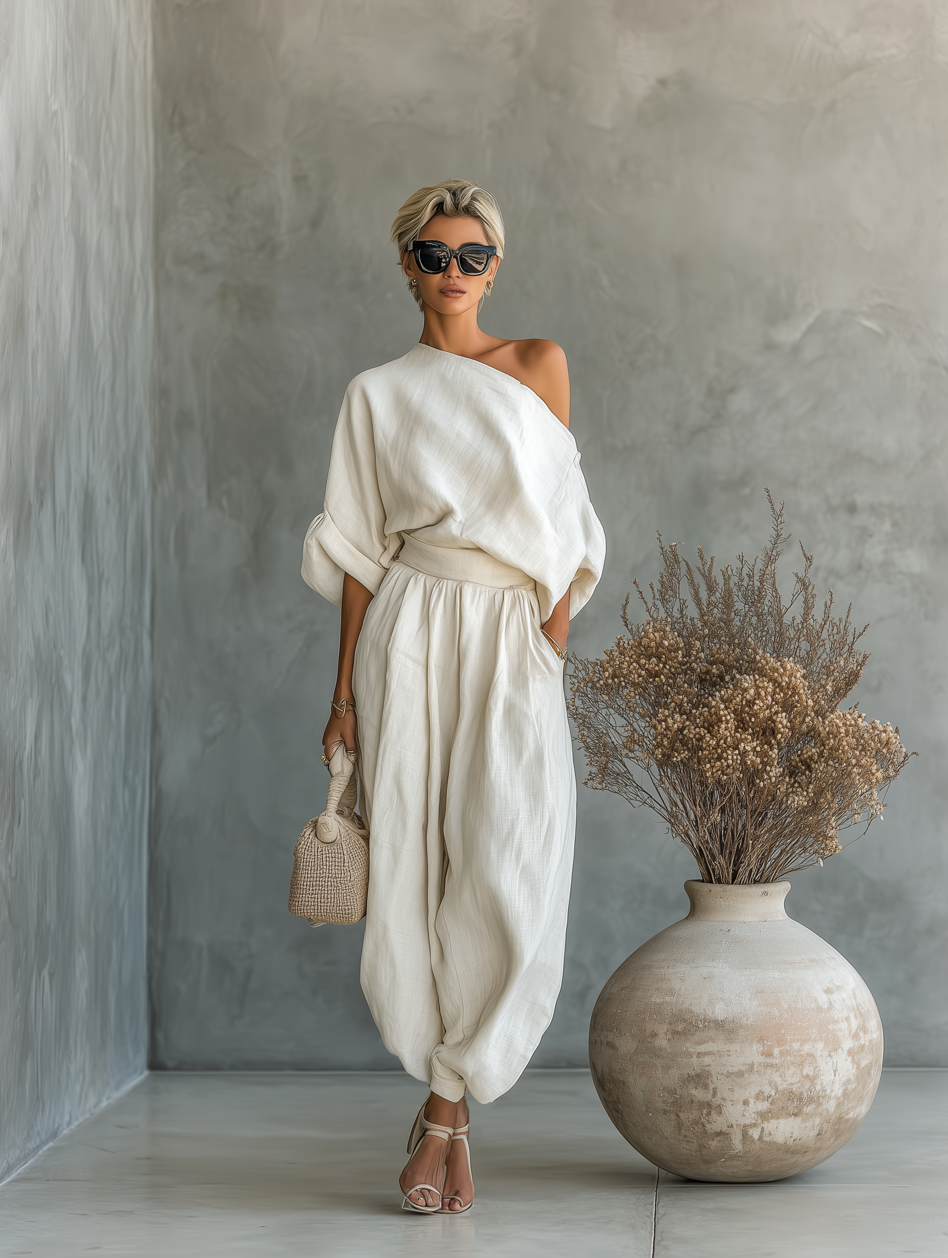 Laney | Oversize Knit Set in Off-White
