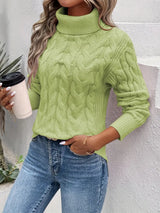 Céleste | Cable Knit Turtleneck Sweater