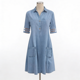 Maddisyn | Relaxed Linen-Feel Shirt Dress
