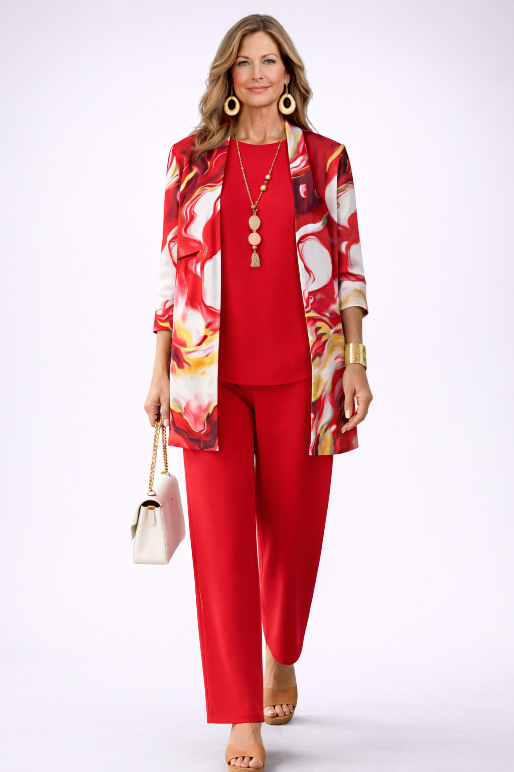 Daphne | Marble-Print 3-Piece Co-Ord Set